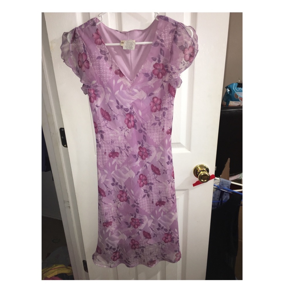 Cute purple/pink floral dress